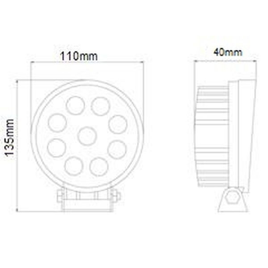 Delovna luč LED, 27 W