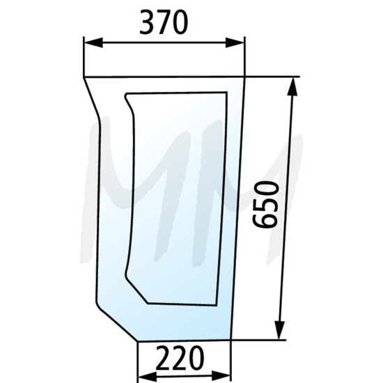 Fotografija izdelka Vetrobransko spodnje steklo levo NEW HOLLAND