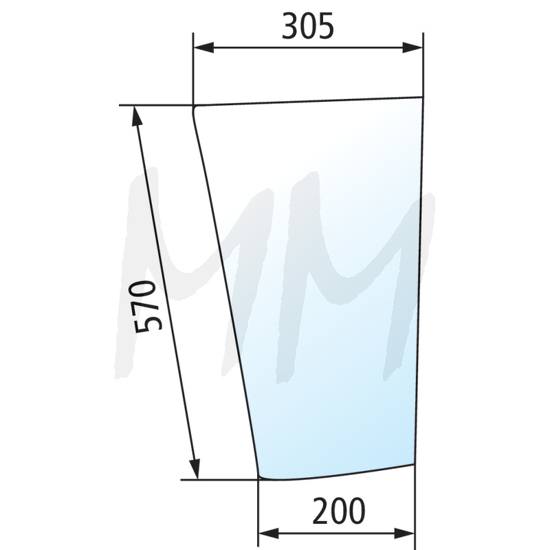 Fotografija izdelka Vetrobransko steklo spodnje desno ali levo CASE IH