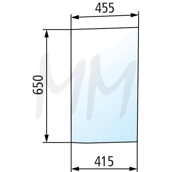 Fotografija izdelka Vetrobransko steklo spodnje desno CASE IH, McCORMICK