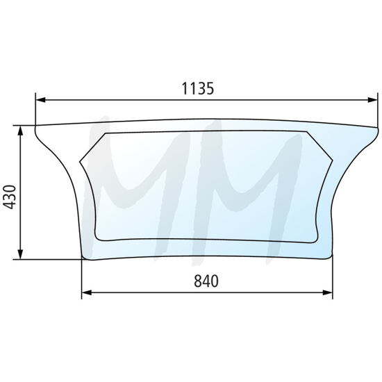 Fotografija izdelka Zadnje steklo spodnje DEUTZ-FAHR