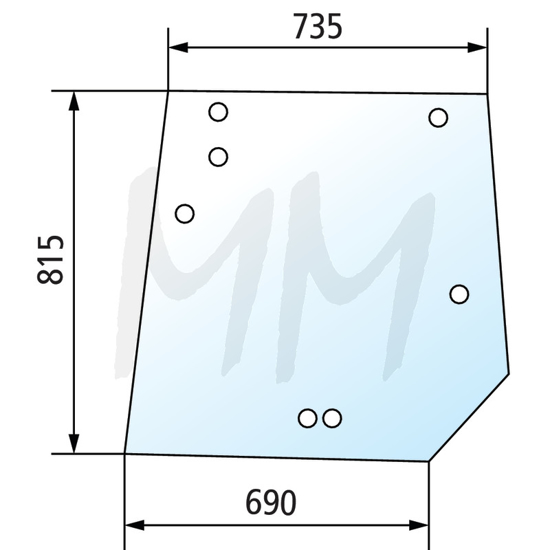 Fotografija izdelka Zadnje steklo MASSEY FERGUSON