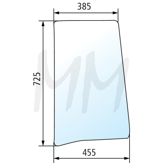 Fotografija izdelka Stransko steklo levo CASE IH, STEYR, NEW HOLLAND