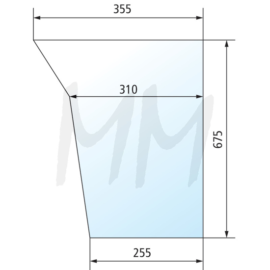 Fotografija izdelka Vetrobransko steklo spodnje levo MASSEY FERGUSON
