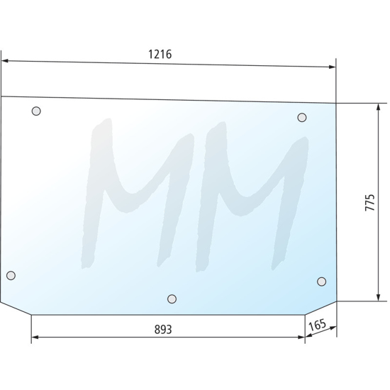 Fotografija izdelka Zadnje steklo SAME, DEUTZ-FAHR, HÜRLIMANN
