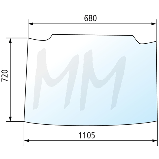 Fotografija izdelka Vetrobransko steklo fiksno CASE IH, STEYR, NEW HOLLAND