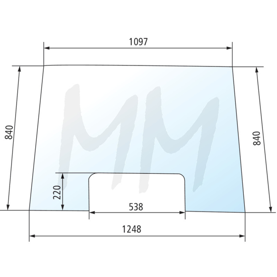 Fotografija izdelka Vetrobransko steklo Massey Ferguson