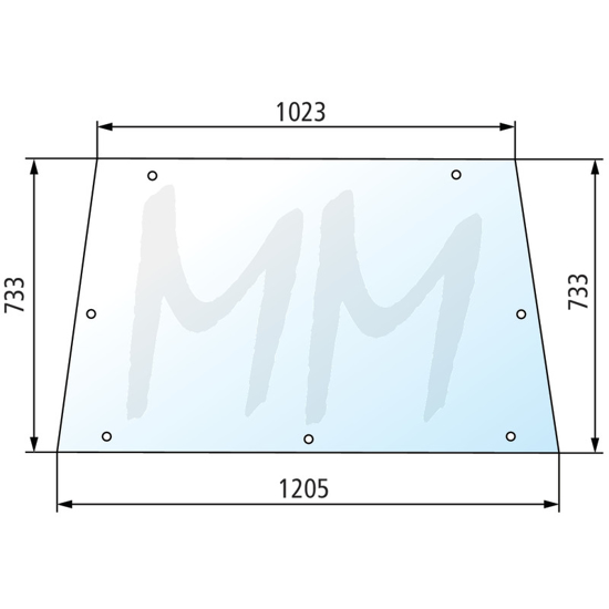 Fotografija izdelka Zadnje steklo Massey Ferguson