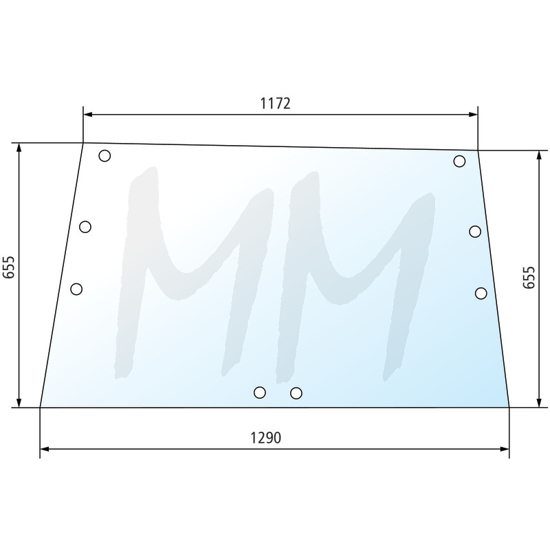 Fotografija izdelka Steklo Deutz-Fahr - zadaj, zgoraj