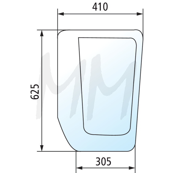 Fotografija izdelka Vetrobransko steklo, spodaj levo New Holland in Case IH