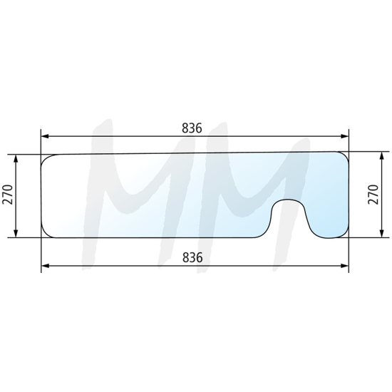 Fotografija izdelka Zadnje steklo Case IH