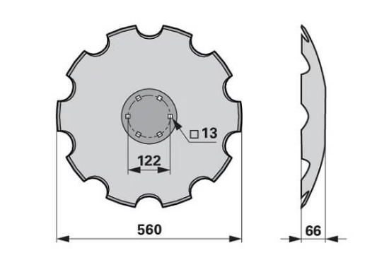 Fotografija izdelka DISK BRANE NAZOBČAN  560 X 4,00 MM