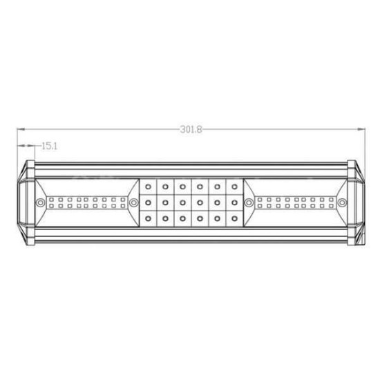 Fotografija izdelka Žaromet delovni LED panel 302mm, 7290lm, 6000K, 9-32V